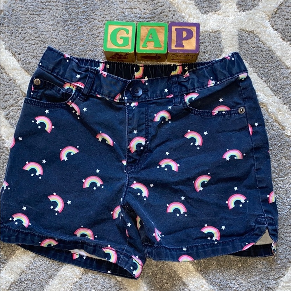 GAP Girls 5 Pocket Midi Shorts Navy w/🌈 🌈